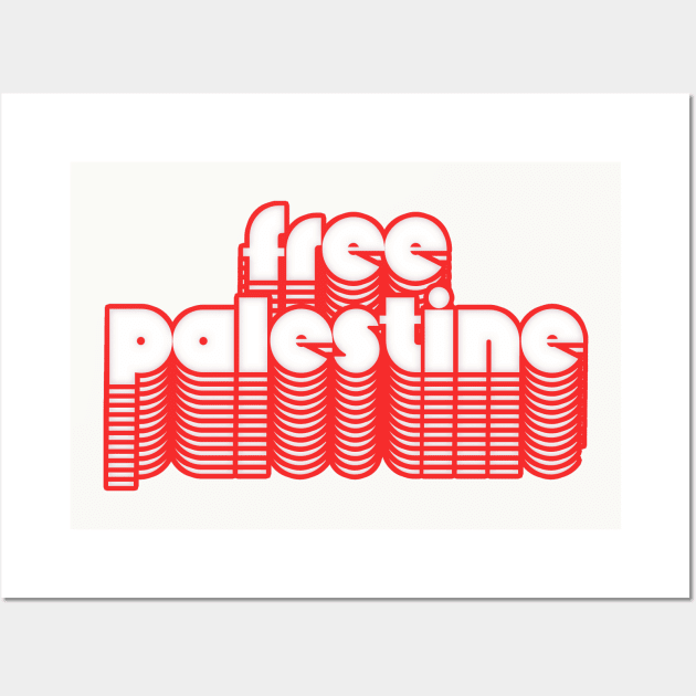 Free Palestine //// Retro Style Design Wall Art by DankFutura